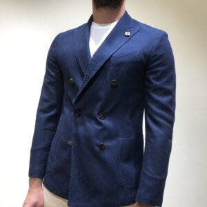 LARDINI – giacca doppio petto micro
